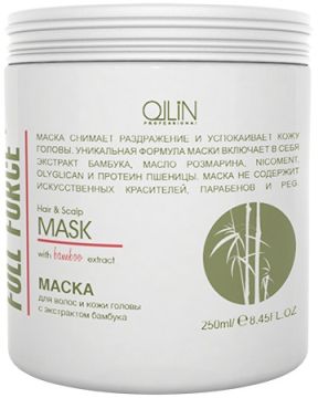 Ollin / Маска для волос и кожи головы с экстрактом бамбука / FULL FORCE