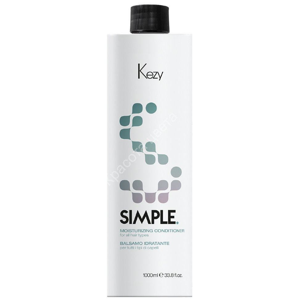 Kezy / Бальзам увлажняющий д/всех типов волос / Simple / 1000 мл.