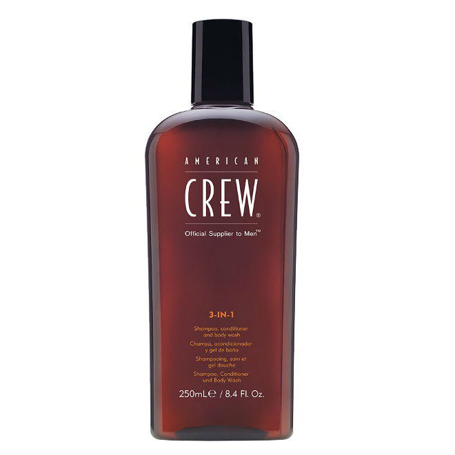 American Crew / Средство для волос 3 в 1, для мужчин (шампунь, кондиционер и гель для душа) 